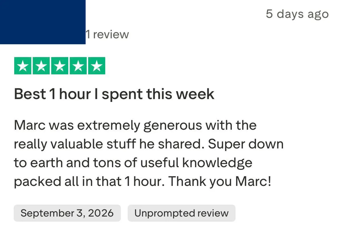 Five-star review: "Best 1 hour I spent this week"