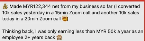 Two Zoom calls, two five-figure sales